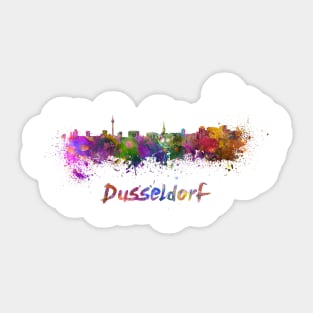 Dusseldorf skyline in watercolor Sticker